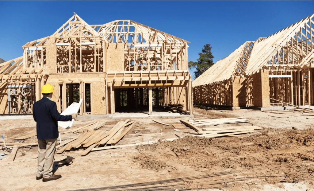 new home construction building site